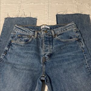 Anine Bing Blue Straight Leg Jeans